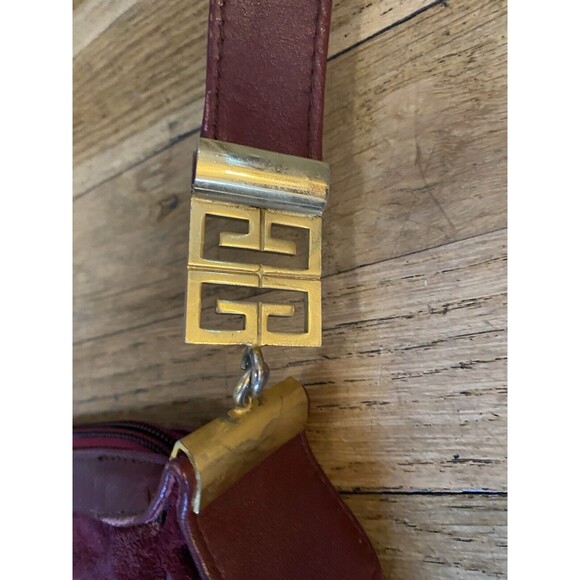Givenchy Shoulder Bag Suede Leather Red Purse Made in Spain - Picture 6 of 12